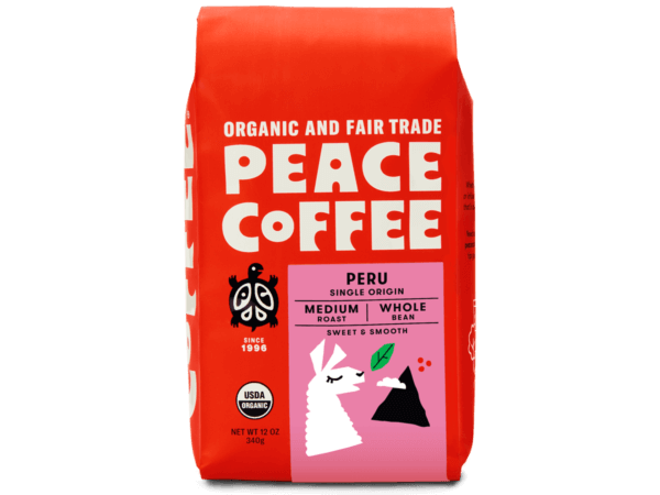 bag of organic peruvian coffee